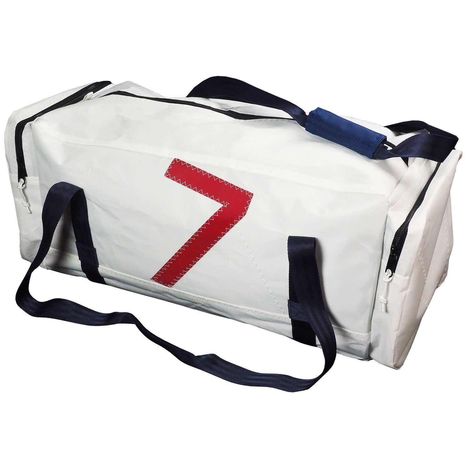 Segeltuch-Tasche Bainbridge Seglertasche mit Segelnummer Holdall Deluxe L,weiß 