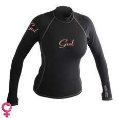 Gul Evotherm Flatlock Langen Hülsen-Frauen Rash Vest / Guards - Schwarz
