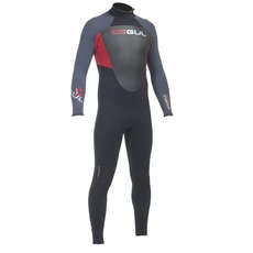 Gul Response 5/3 Mm Blindstich Mens Dampfer Wetsuit - Schwarz / Rot