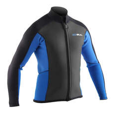 Gul Respuesta Flatlock Bolero 3 / 2Mm De La Chaqueta Para Hombre Traje - Negro / Cyan