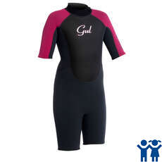 Gul Junior Girls RESPONSE Summer Shorty 3/2mm Wetsuit - Grpht/Mag Gul Junior Girls RESPONSE Summer Shorty 3/2mm Wetsuit - Grpht/Mag