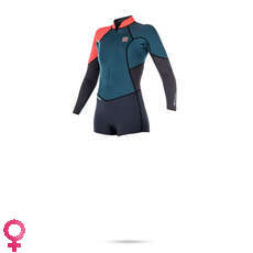 Mystic Damen Diva 3 / 2Mm Flatlock Longarm Fz Super-Shorty - Teal Mystic Damen Diva 3 / 2Mm Flatlock Longarm Fz Super-Shorty - Teal