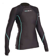 Gul Womens Evotherm Langarm Thermal Rashguard - Schwarz
