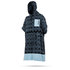 Mystic Allover Drucken Poncho / Fleece / Wickelrobe - Zinn
