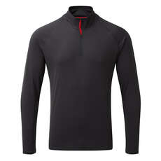 Футболка Gill Mens Uv Tec С Длинным Рукавом И Молнией - Уголь