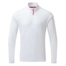 T-Shirt Manica Lunga Con Scollo A Zip Uv Tec Gill Mens  - Bianca