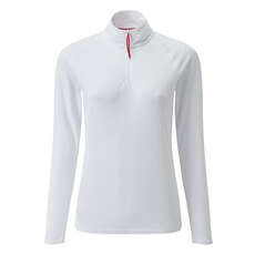 Gill Womens Uv Tec Langarmshirt Mit Reißverschluss  - Weiß