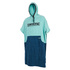 Mystischer Poncho / Fleece / Wickelrobe - Petrol / Mint
