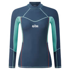 2023 Gill Womens Pro Rash Vest Manga Larga - Ocean - 5020W