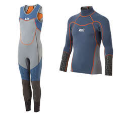 Gill Junior Zenlite Skiff Segel-Neoprenanzug-Set - Stahlgrau / Ozean