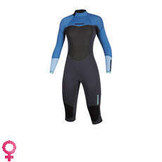 Mystic Womens Brand 3 / 2Mm Backlock-Reißverschluss Flatlock Longarm Shortleg - Menthol Blue