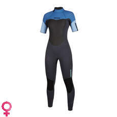 Shortarm Con Cerniera Piatta Con Cerniera Posteriore 3 / 2Mm Marca Mystic Da Donna - Blu Mentolo