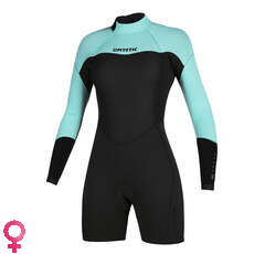 Mystic Womens Brand 3 / 2Mm Backlock-Reißverschluss Flatlock Longarm Shorty - Mintgrün Mystic Womens Brand 3 / 2Mm Backlock-Reißverschluss Flatlock Longarm Shorty - Mintgrün