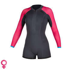 Mystic Womens Diva 2 / 2Mm Longarm Shorty Neoprenanzug Mit Reißverschluss Vorne - Phantomgrau Mystic Womens Diva 2 / 2Mm Longarm Shorty Neoprenanzug Mit Reißverschluss Vorne - Phantomgrau