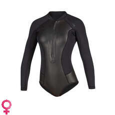 Mystic Womens Diva 2 / 2Mm Frontarm Mit Reißverschluss Longarm Super Shorty - Schwarz Mystic Womens Diva 2 / 2Mm Frontarm Mit Reißverschluss Longarm Super Shorty - Schwarz