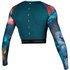 Mystic Womens Diva Langarm Crop Top Rashvest - Teal 190102