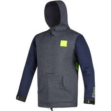 Felpa Con Cappuccio In Neoprene Da 4 Mm Mystic Voltage Sweat - Navy / Lime
