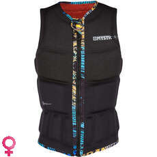 Gilet Mystic Womens Gem Wake Boarding Con Cerniera Frontale - Nero