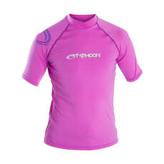 2023 Typhoon Junior Short Sleeve Rash Vest - Violet