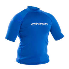 Rashguard  Typhoon Junior Flatlock Manica Corta - Aqua Blue