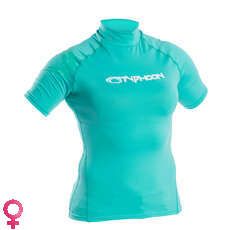 Typhoon Womens Short Sleeve Rash Vest - Aqua Green