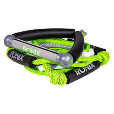 Ronix 25 'bungee Surf Rope Mit Griff - Grün / Silber