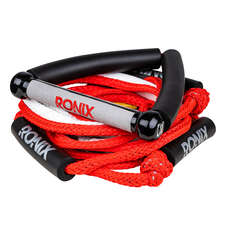 Ronix 25 'bungee Surf Rope Mit Griff - Rot / Silber