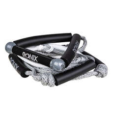 Ronix 25 'bungee Surf Rope Mit Griff - Silber / Weiß