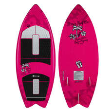 Ronix Girl's Super Sonic Space Odyssey Fish Wakesurf - Rosa / Blanco / Negro