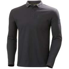 Helly Hansen Hp Shore Langarm Polo  - Ebenholz 34123