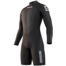 Mystic Brand 3/2mm Back-Zip Longarm Shorty Wetsuit  - Black 210315