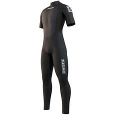 Mystic Brand 3/2mm Back-Zip Shortarm Flatlock Wetsuit  - Black 210314