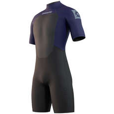 Mystic Brand 3/2mm Back-Zip  Shorty Wetsuit 2023 - Night Blue 210316