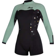 Mystic Womens Diva 2 / 2Mm B-Zip Longarm Shorty Wetsuit 2023 - Черный 200072