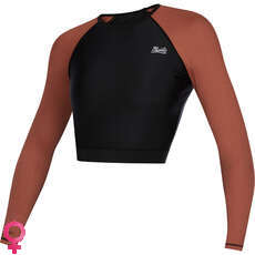 Mystic Womens Diva Longsleeve Crop Rash - Rusty Red 210269