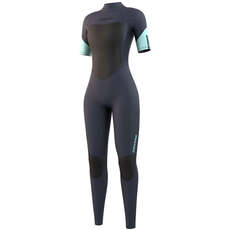 Mystic Womens Brand 3/2mm Back-Zip FL Shortarm Wetsuit - Night Blue 210321