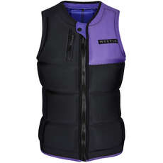 Mystic Womens Dazzled Fzip Wakeboard Impact Vest - Nero Viola 200187