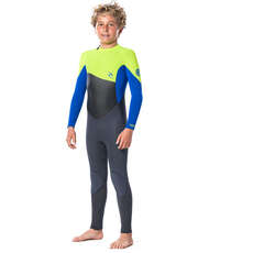 Rip Curl Junior Omega 3 / 2Mm Neoprenanzug Mit Reißverschluss  - Neon Lime Wsmytb