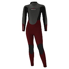 Sola Kids Fire 5 / 4Mm Neoprenanzug Mit Reißverschluss Hinten - Schwarz / Burgund A1508 Sola Kids Fire 5 / 4Mm Neoprenanzug Mit Reißverschluss Hinten - Schwarz / Burgund A1508