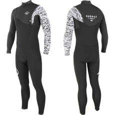 Sooruz Fighter Pro 3 / 2Mm Reißverschlussfreier Fullsuit Neoprenanzug - Schwarz / Weiß Mwfigzf32