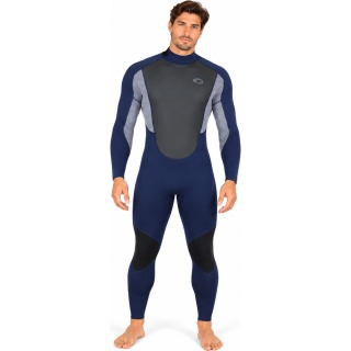 Typhoon Storm3 3 / 2Mm Neoprenanzug Mit Reißverschluss Hinten - Navy / Grey Marl 250776