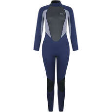 Typhoon Womens Storm3 3 / 2Mm Backzip Neoprenanzug  - Navy / Grey Marl 250886