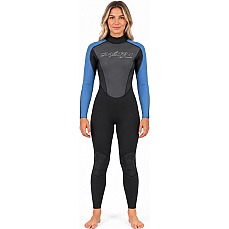 Typhoon Womens Swarm3 3 / 2Mm Backzip Neoprenanzug - Schwarz / Blau 250985