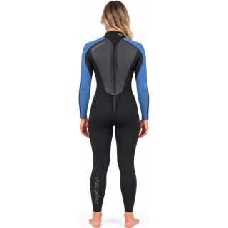 Typhoon Womens Swarm3 3 / 2Mm Backzip Neoprenanzug - Schwarz / Blau 250985