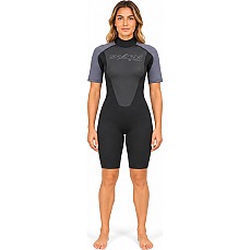 Typhoon Womens Swarm3 3 / 2Mm Shorty Neoprenanzug - Schwarz / Graphit 250986