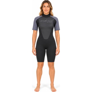 Typhoon Womens Swarm3 3 / 2Mm Shorty Neoprenanzug - Schwarz / Graphit 250986