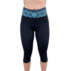 Pantaloni Capri Vaikobi Active Paddle  - Nero / Teal Vk-240