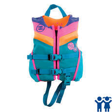 Gilet Da Wakeboard Hyperlite Per Bambina Indy Cga - Rosa / Verde Acqua