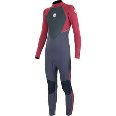 Alder Junior Stealth 5/4/3Mm Bz Fullsuit Neoprenanzug  - Tiefschwarz / Rot Ww21Jst