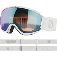 Salomon Damen Ivy Photo Ski- / Snowboardbrille - Weiß / Blau